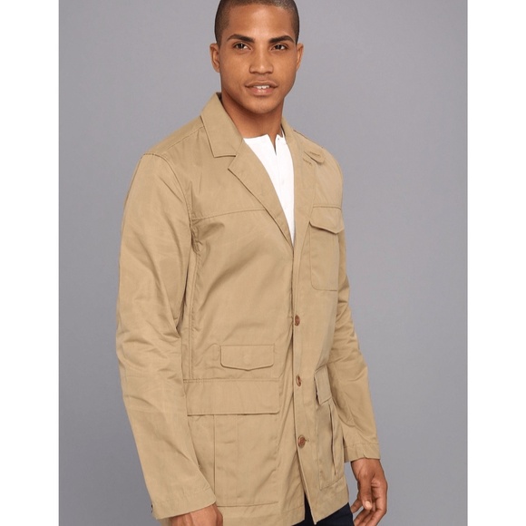 Fjallraven Travel Blazer G-1000 Cotton Utility Field Jacket Pockets Tan Sz XL - Picture 2 of 13